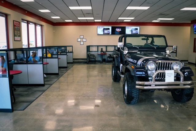 Our car dealership showroom in Tyler, TX.